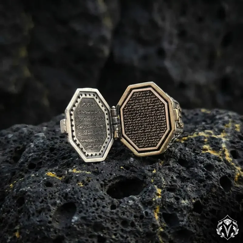 Süleyman Mührü Kapaklı Gümüş Yüzük