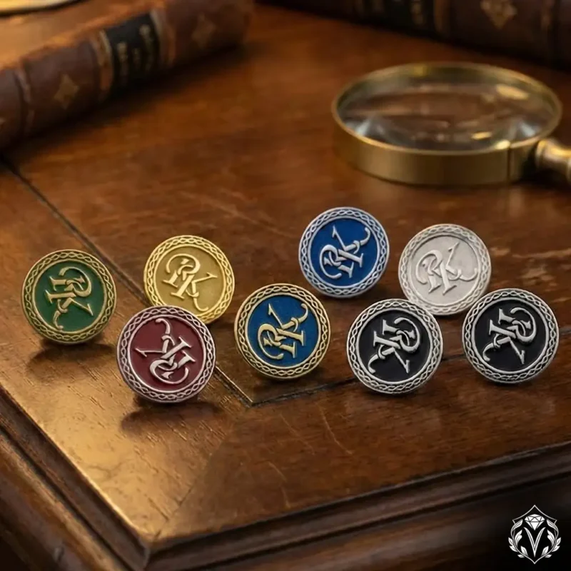 Harfli Gümüş Yaka İğnesi