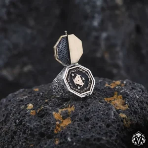 Ay Yıldızlı Gümüş Bileklik ve Yüzük Set