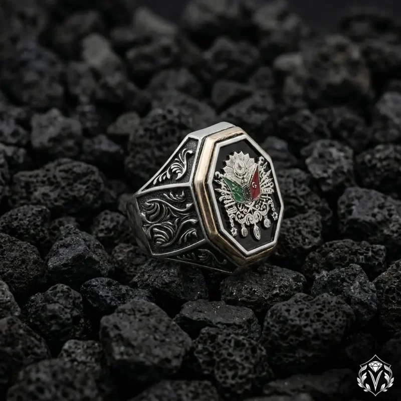 Osmanlı Sancağı Gümüş Yüzük