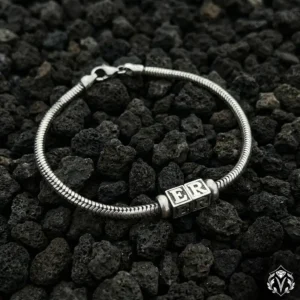 2 Harfli Gümüş Bileklik