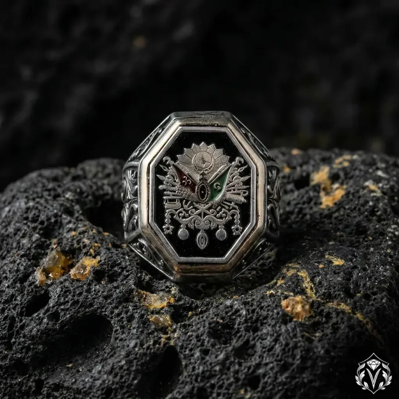 Osmanlı Sancağı Gümüş Yüzük