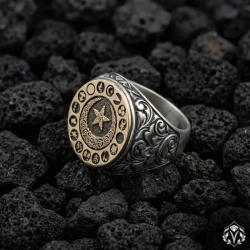 2 16 Türk Devleti Kelime-i Tevhid Gümüş Yüzük