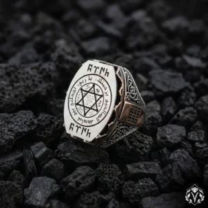 Süleyman Mührü Türk Yazılı Gümüş Yüzük