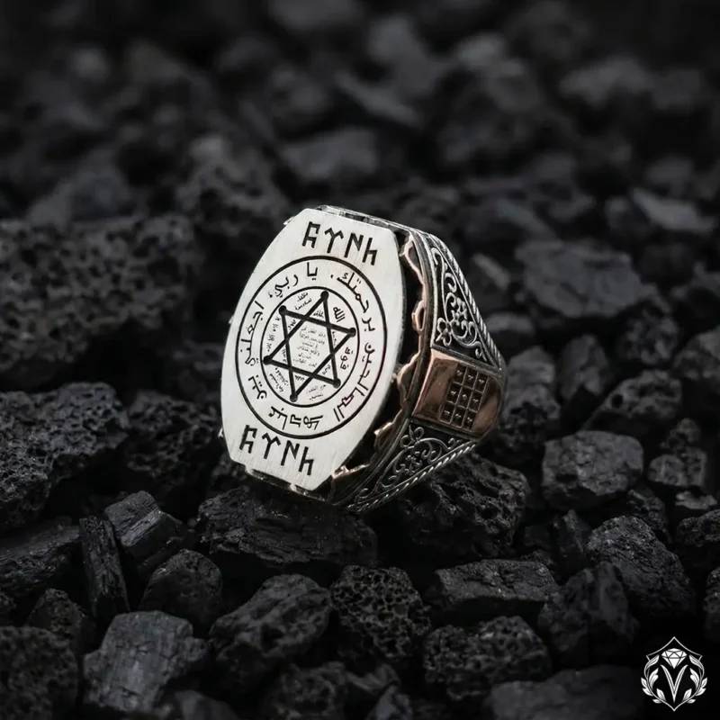 Süleyman Mührü Türk Yazılı Gümüş Yüzük