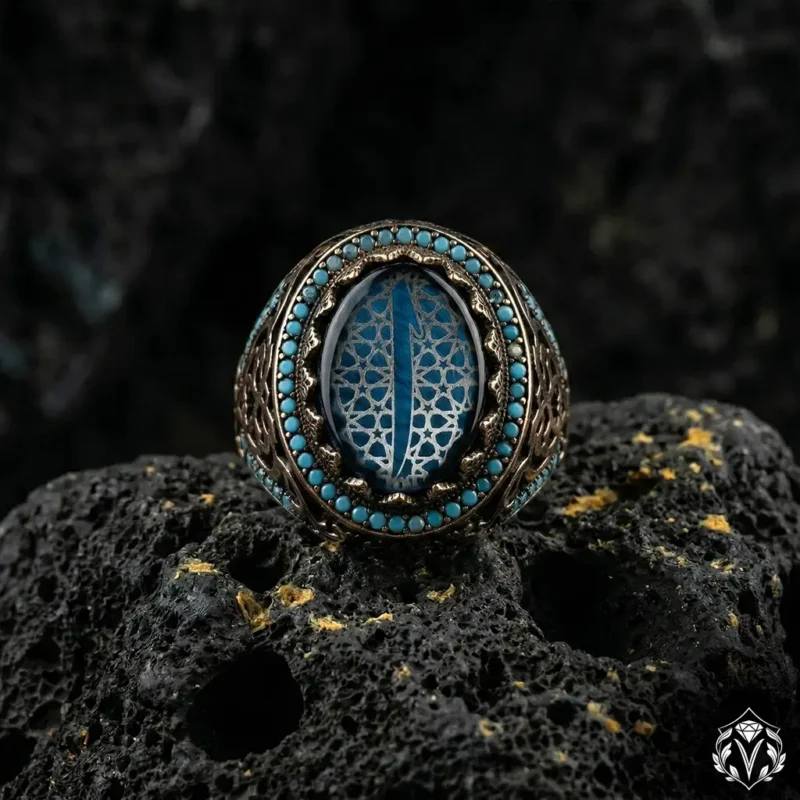 Taşlı Elif Gümüş Yüzük Modeli