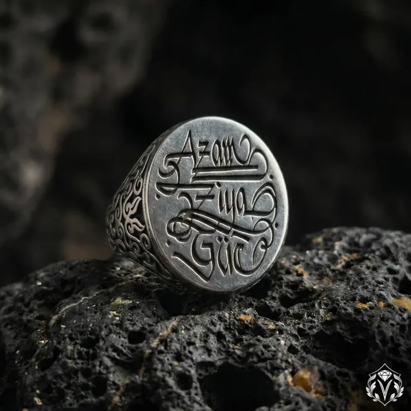 İsimli Gümüş Yüzük Modeli