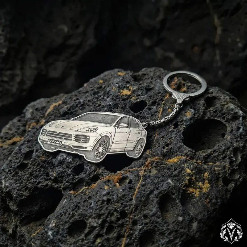 Araba Figürlü 925 Ayar gümüş Anahtarlık