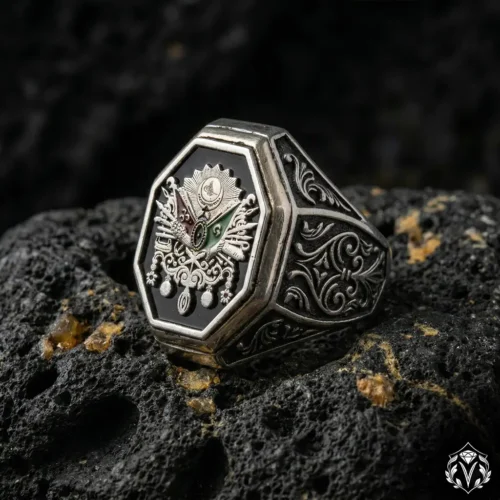 4 Osmanlı Sancağı Gümüş Yüzük