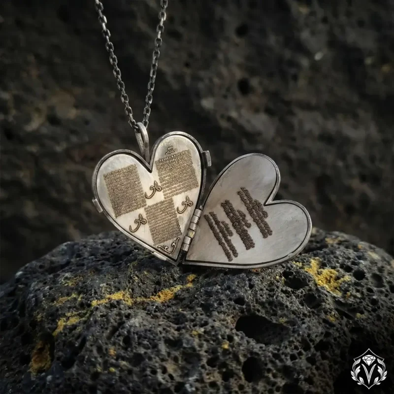 5 Kalpli Dualı Gümüş Madalyon Kolye