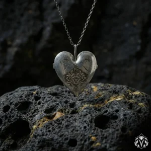 6 Kalpli Dualı Gümüş Madalyon Kolye