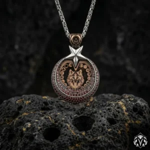 Gökbörü Mirası 16 Türk Devleti Gümüş Kolye Modeli