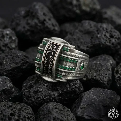 "Onun Bana Olan Sevgisi Benim İçin Rızıktır" Yazılı Gümüş Yüzük