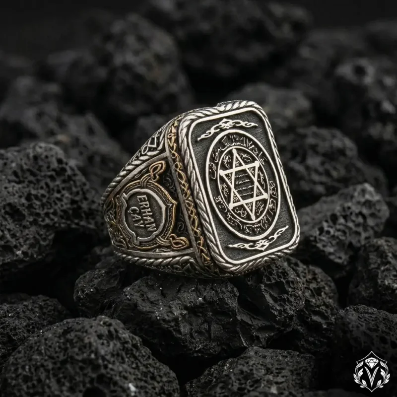 Mühr-ü Süleyman Gümüş Yüzük Modeli