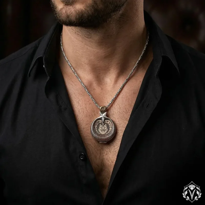 Gökbörü Mirası 16 Türk Devleti Gümüş Kolye Modeli