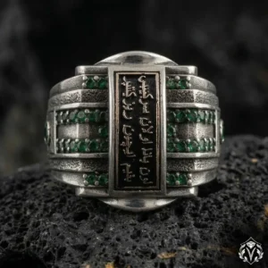 3 "Onun Bana Olan Sevgisi Benim İçin Rızıktır" Yazılı Gümüş Yüzük