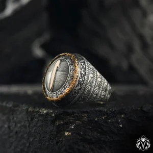 Elif Harfli Kişiye Özel Arapça İsimli Gümüş Bileklik ve Yüzük Seti