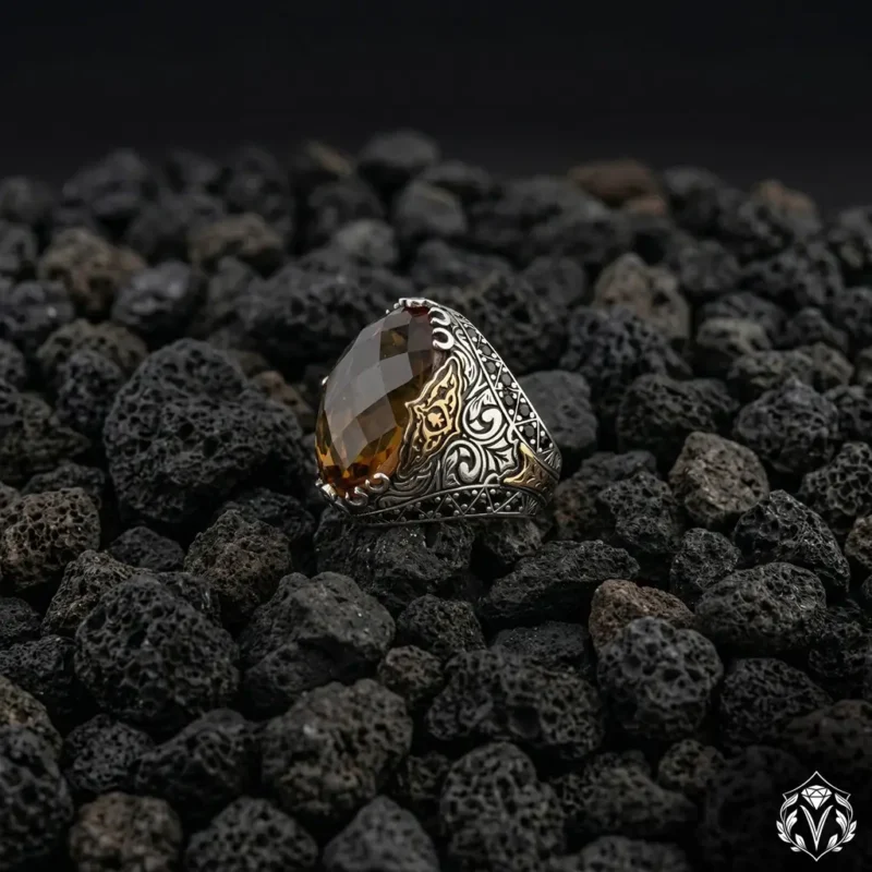 1 Zultanit Taşlı Gümüş Yüzük Modeli