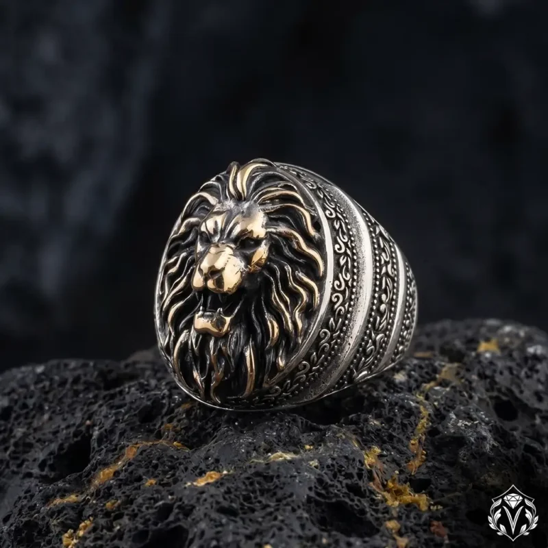 1 Aslan Gümüş Yüzük Modeli