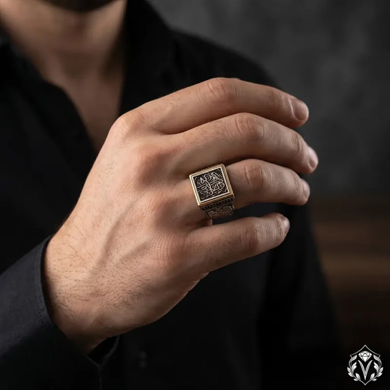 Hasbinallah Veni’mel Vekil Yazılı Gümüş Yüzük Modeli