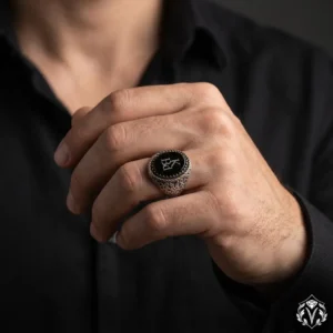 Kişiye Özel Harf İşlemeli Gümüş Yüzük Modeli