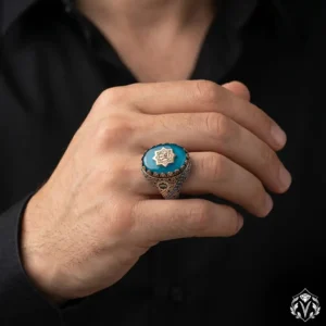 1 Oğuz Kağan Mührü Gümüş Yüzük Modeli