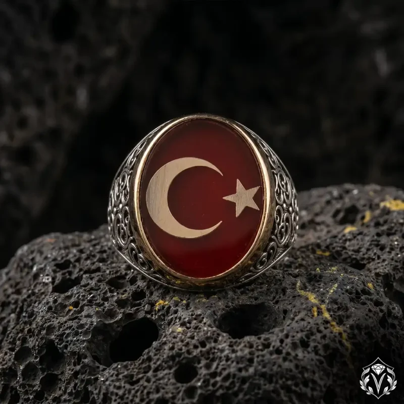 1 Ayyıldız Gümüş Yüzük Modeli