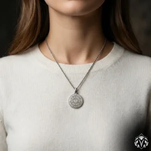 Mühr-ü Süleyman Bayan Gümüş Kolye Modeli