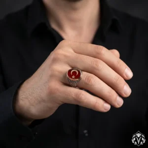 2 Ayyıldız Gümüş Yüzük Modeli
