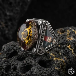 3 3D Ayasofya Oymalı Gümüş Yüzük Modeli