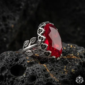 1 Paraiba Taşlı Kadın Gümüş Yüzük Modeli