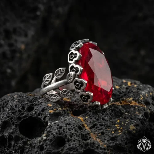 1 Paraiba Taşlı Kadın Gümüş Yüzük Modeli