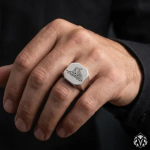 Tevekkül Hasbinallah Gümüş Yüzük Modeli