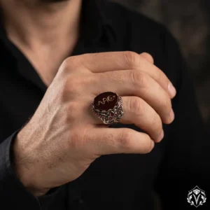 3 Kişiye Özel Veteriner Logolu Gümüş Yüzük Modeli