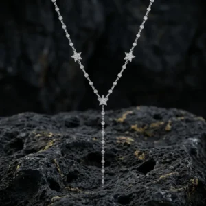 Yıldız Figürlü Lariat Gümüş Kolye