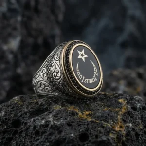 vega (2) Oval Gravür Gümüş İsimli Yüzük