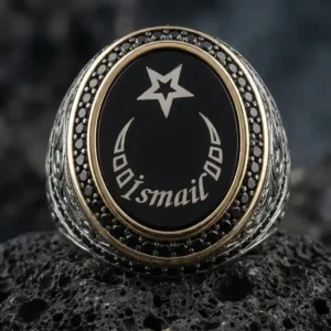 vega (3) Oval Gravür Gümüş İsimli Yüzük