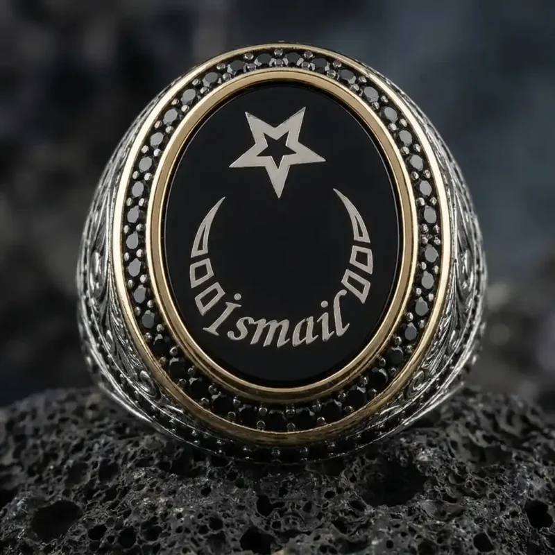 vega (3) Oval Gravür Gümüş İsimli Yüzük