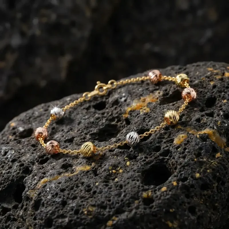 Gold Dorika Kadın Gümüş Bileklik Modeli