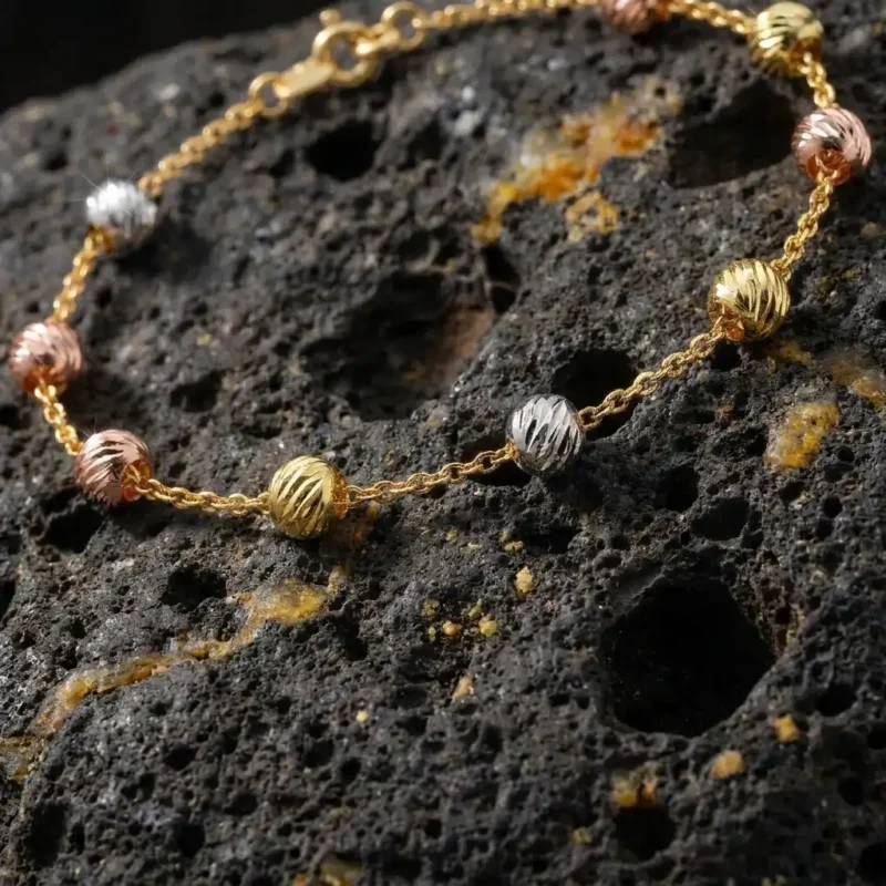 Gold Dorika Kadın Gümüş Bileklik Modeli