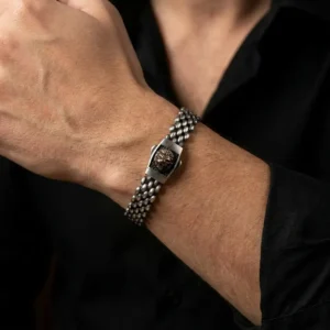 Aslan Figürlü Gümüş Bileklik Modeli