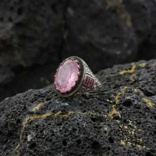 ga1s (1) Pembe Paraiba Taşlı Gümüş Yüzük Modeli