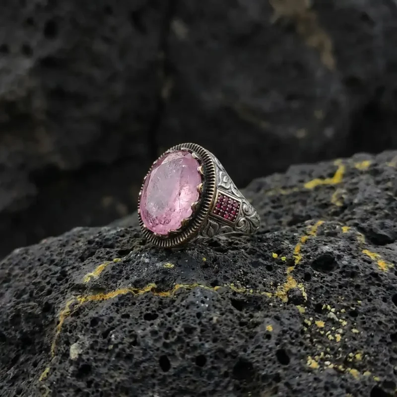 ga1s (1) Pembe Paraiba Taşlı Gümüş Yüzük Modeli